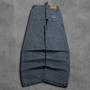 Baggy Black Louis Vuitton Y2K Monogram Streetwear Jeans